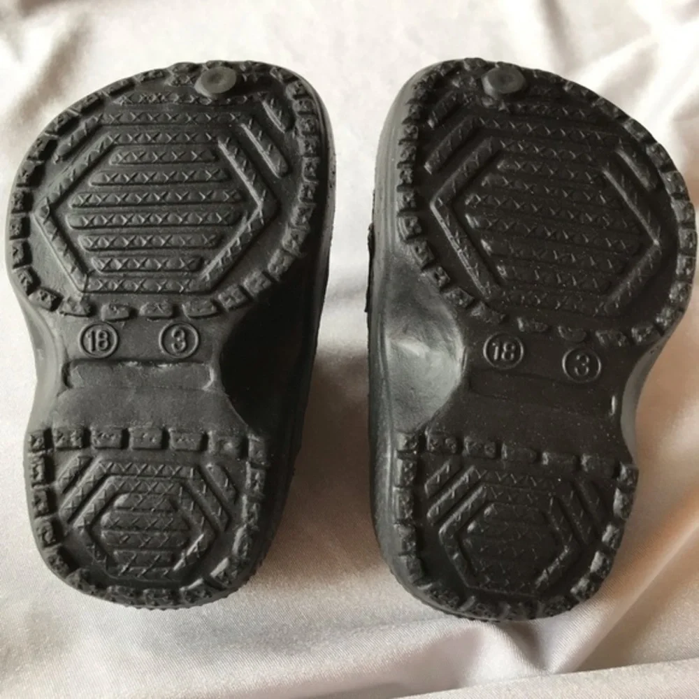 No Brand Black Slip On Infant Foam Sandals-Size 3